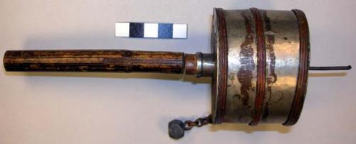 Prayer wheel, copper and silver