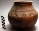 Pottery vessel with incised designs. Nsuku