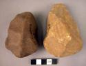Quartzite Abbevillian type hand axes (heavily rolled)