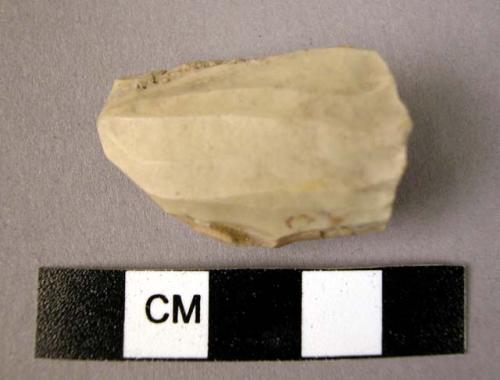 Chert microlithic core; fluted by removal of long thin micro-blades