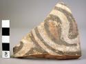 Painted spiral potsherd