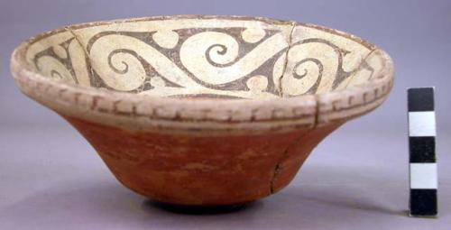 Fragmentary bowl, decorated