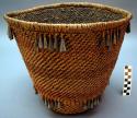 Medium-sized burden basket, twined. Made of bear grass.