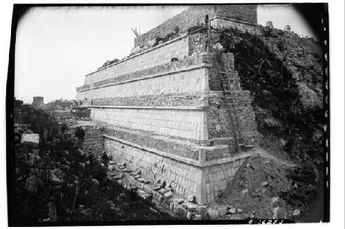 South side of pyramid at the Temple of Warriors