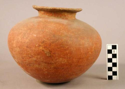 Pottery jar with constricted neck and broken lip - Lost Color ware