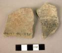 Fragments of pottery pitchers