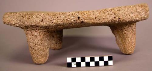 Small tripod stone metate - rectangular