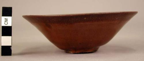 Small brown enamelled bowl