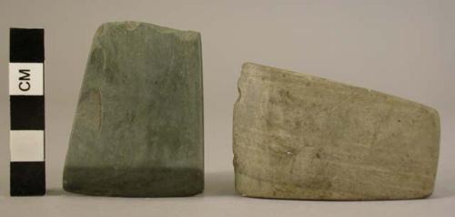 Highly compressed slate celts (2)