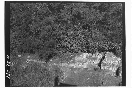 Terrace west of Platform 4 at Monjas, photo from top of Platform 4