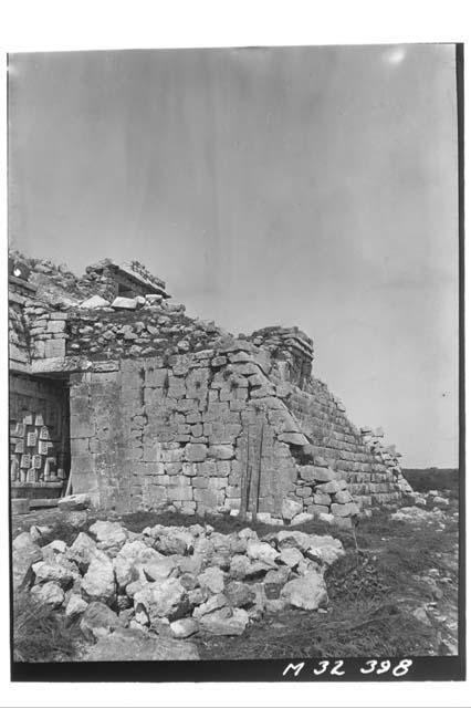 East end of second story stairs at Monjas