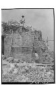 East casing and coping at second story stairs at Monjas.