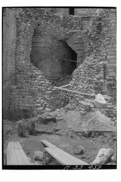 Main cave after completion of repair showing Platform 2 tunnel entrance.