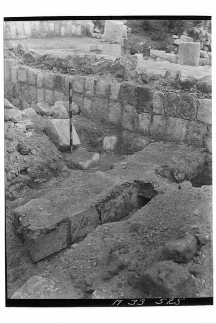 North to South wall at the Northeast Annex at Monjas