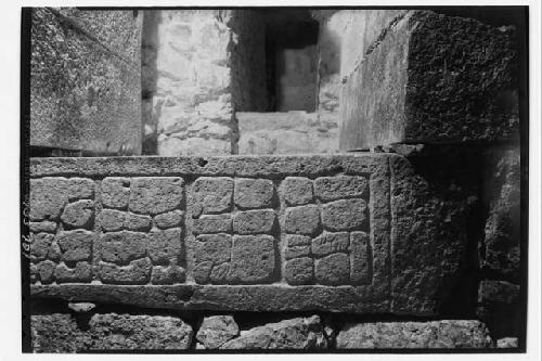 Face of Lintel 5, west door of Room 18 at Monjas