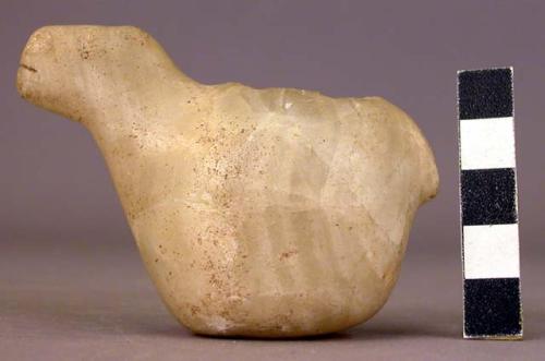 Ground stone, animal effigy vessel