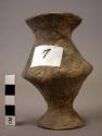 Small pottery dewa or libation vessel - broken