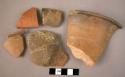 7 sherds (cross-stich incised plus buff incised ware)