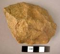 Thick, oval-shaped quartzite flake implement