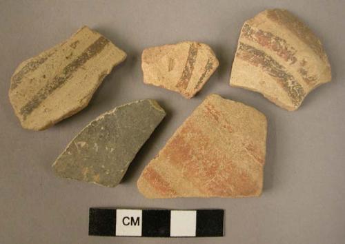 5 potsherds