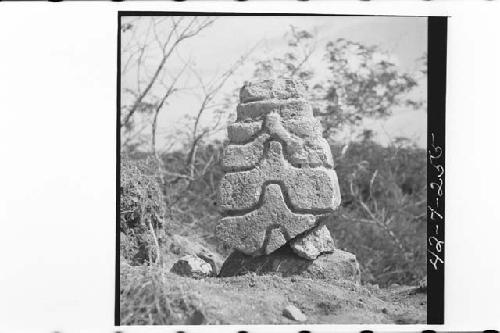 Rattles from tail of serpent column, Structure Q58