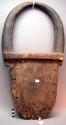 Panel mask, horned, archaic, wood