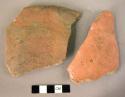 6 rim potsherds of red painted ware