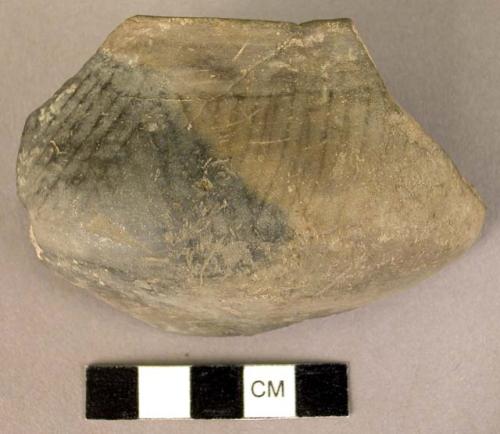 3 potsherds of fluted ware