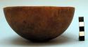 Small bowl made from bottom of a gourd - smoothed and polished