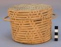 Basket with cover & 2 handles at sides