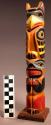 Miniature totem pole (11" high)