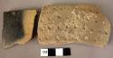 4 potsherds-all punctate decorated