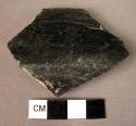 Rim & shoulder potsherd - black polished ware (Wace & Thompson, 1912, Type A5#)