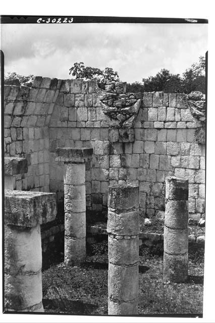 Southeast corner of colonnade at the Temple of Wall Panels