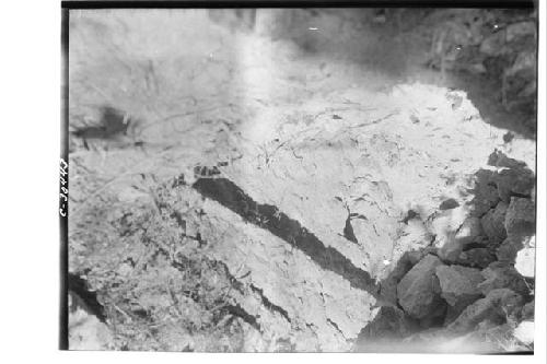 Exterior cornice of Structure XXXVIII at Coba B