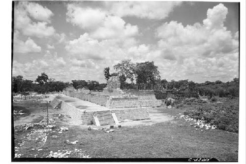 Mercado, repairs completed, view from small Ball court