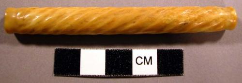 Ivory drinking tube-carved spiral design