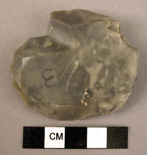 Oval flint scraper