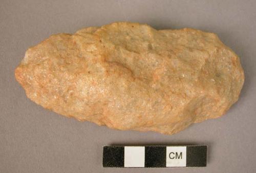 Quartz elongated Acheulean type hand axe