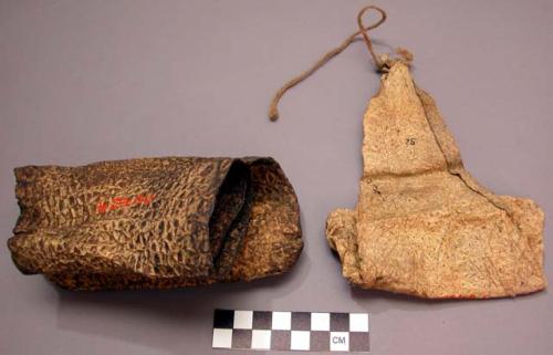 Tobacco pouch made from neck of ostrich