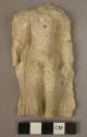 Plaster buddha figure standing - head and feet missing, 4" high