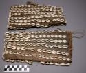 Rawhide leggings with cowrie shells - part of medicine man's costume