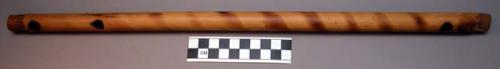 Bamboo flute with pyrographic designs and 3 holes. Lilongwe