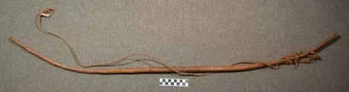 Wooden bow. Ukunji.  with fiber string