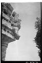 Serpent Cornices. Reptile head at Labna. Side view.