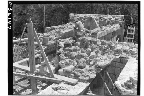 Structure 3 E 3. Vault of chamber under repair