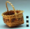 Hand basket of cane