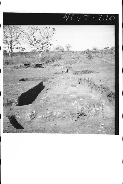 North trench, looking west from stake N11E4