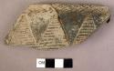 4 decorated pot sherds