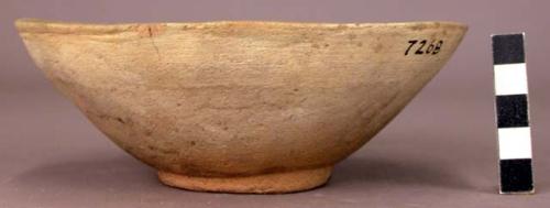 Saucer shaped vessel